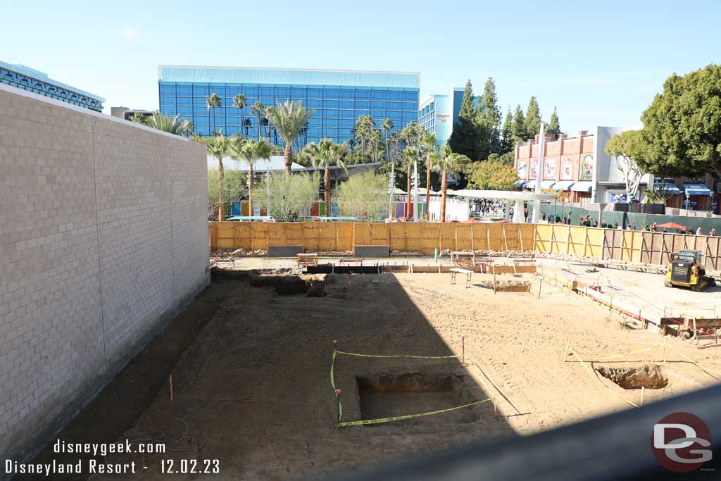 12.02.23 - The View from the Monorail of the space between the new building and Monorail Station.