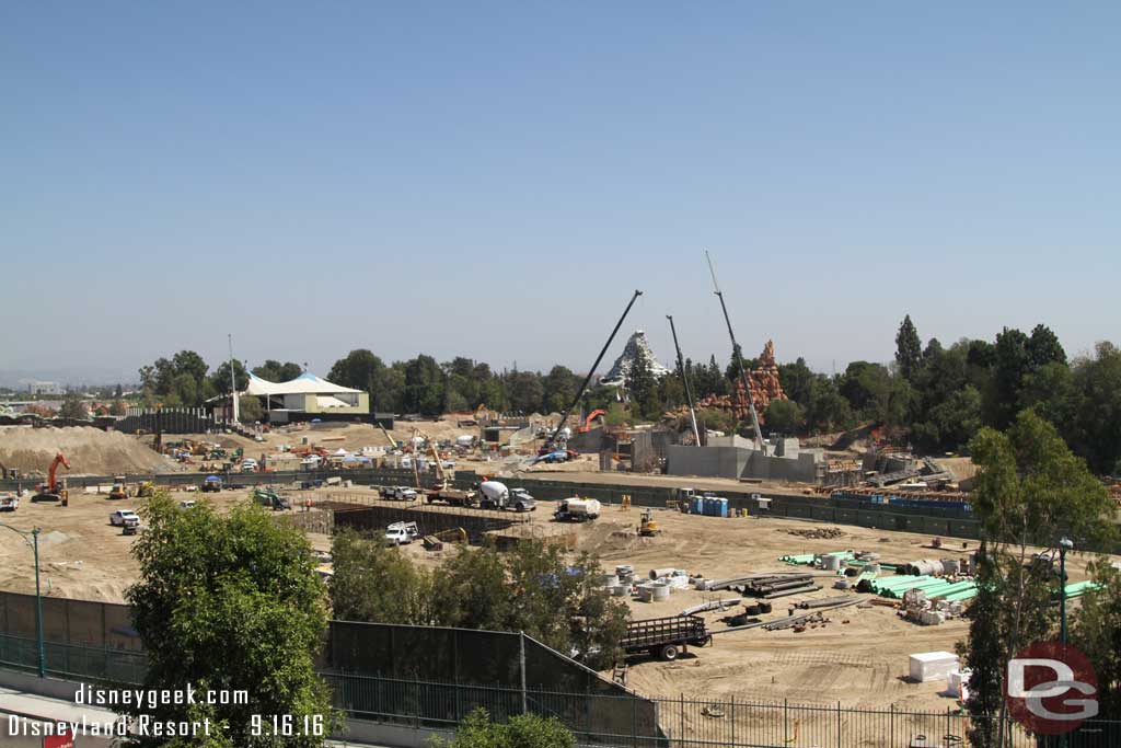 9.16.16 - An overview of the site from the Mickey and Friends Parking Structure