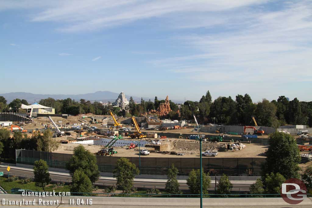 11.04.16 - An overview of the site from the Mickey and Friends Parking Structure