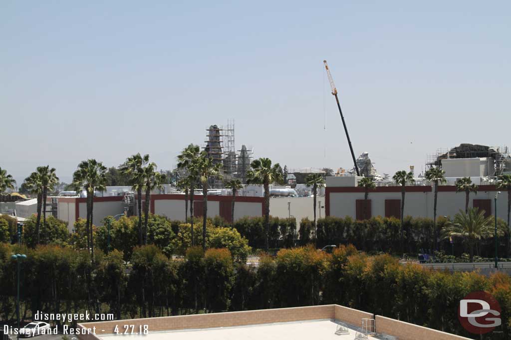 04.27.18 - An overview of the site from the Mickey and Friends Parking Structure.  