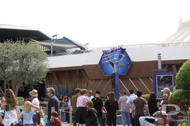 The first stop of the day, Captain EO returned last Tuesday. There was an extended queue set up but luckily the crowd was not that bad.