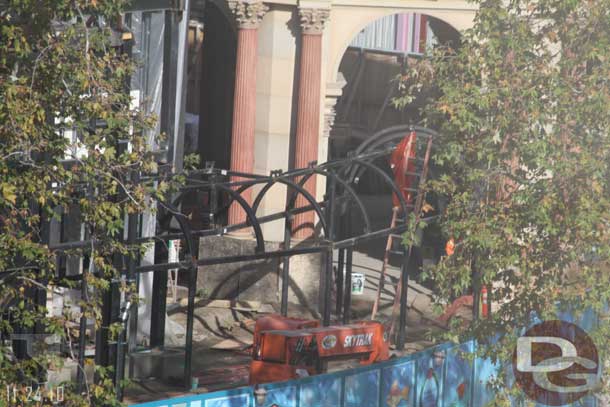 More steel going up around the Little Mermaid exterior.